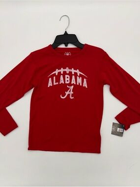 Wes and Willy Kids Size 7(XS) Alabama Football Long Sleeve Tee
